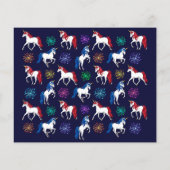 愛国的なアメリカの赤白青ユニコーン (裏面)