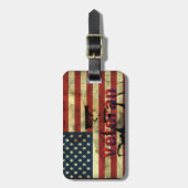 愛国的なアメリカの退役軍人ラゲッジタグ ラゲッジタグ (正面縦)