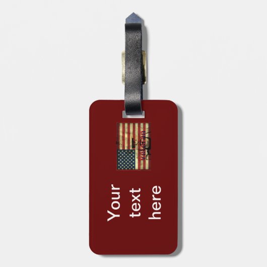 愛国的なアメリカの退役軍人ラゲッジタグ ラゲッジタグ (裏面縦)
