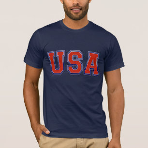愛国的なアメリカを赤白青で表現 Tシャツ