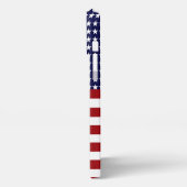 愛国的なアメリカインスパイア国旗 iPhoneケース (左側面)