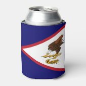 愛国的なアメリカサモア国旗のクーラーボックス 缶クーラー (缶正面)