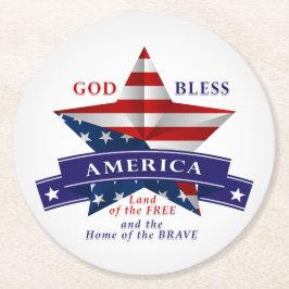 愛国的なアメリカスターV3 ラウンドペーパーコースター