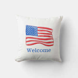 愛国的なアメリカパーソナライズされた国旗 クッション