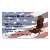 愛国的なアメリカワシ マグネット名刺 (正面)