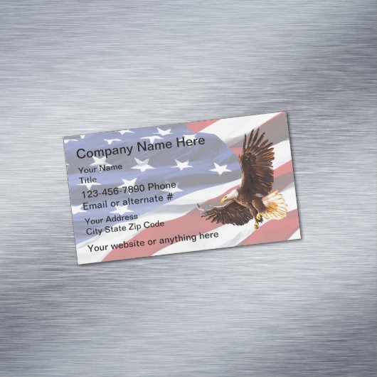 愛国的なアメリカワシ マグネット名刺 (インサイチュ)