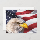 愛国的なアメリカンイーグルポスト ポストカード (正面/裏面)