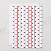 愛国的なアメリカンイーグル BBQ 招待状 (裏面)