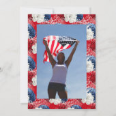 愛国的なアメリカンフローラルライフセレブレーション 招待状 (裏面)