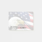 愛国的なアメリカン・イーグル国旗の旗 ポストイット (正面)