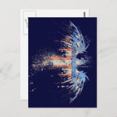 愛国的なアメリカン・イーグル国旗 ポストカード (正面/裏面)