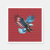 愛国的なアメリカン・イーグル赤白青 スタンダードカクテルナプキン (正面)