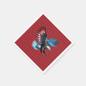 愛国的なアメリカン・イーグル赤白青 スタンダードカクテルナプキン (角)