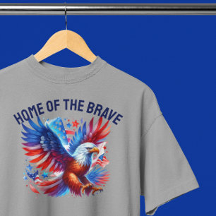 愛国的なアメリカン・イーグル赤白青 トライブレンドTシャツ