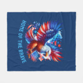 愛国的なアメリカン・イーグル赤白青 フリースブランケット (正面(横))