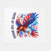 愛国的なアメリカン・イーグル赤白青 フリースブランケット (正面(横))