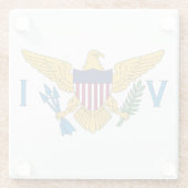 愛国的なアメリカヴァージン諸島国旗 ガラスコースター (裏面)