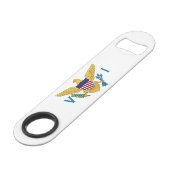 愛国的なアメリカヴァージン諸島国旗 スピード栓抜き (正面アングル)