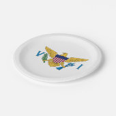 愛国的なアメリカヴァージン諸島国旗 ペーパープレート (アングル)