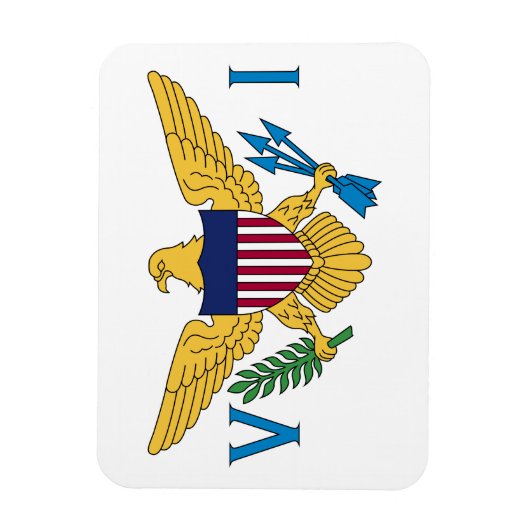 愛国的なアメリカヴァージン諸島国旗 マグネット (縦)