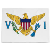 愛国的なアメリカヴァージン諸島国旗 ラージペーパーバッグ (正面)