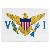 愛国的なアメリカヴァージン諸島国旗 ラージペーパーバッグ (裏面)