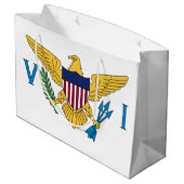 愛国的なアメリカヴァージン諸島国旗 ラージペーパーバッグ (裏面アングル)