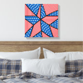 愛国的なアメリカ人のスター キャンバスプリント (インサイチュ (寝室))