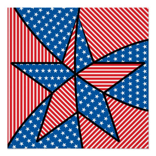 愛国的なアメリカ人のスター ポスター (正面)