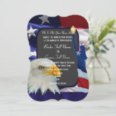 愛国的なアメリカ人の結婚式 招待状 (スタンド正面)