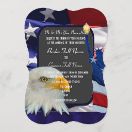 愛国的なアメリカ人の結婚式 招待状