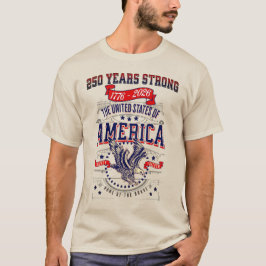 愛国的なアメリカ人250周年 Tシャツ