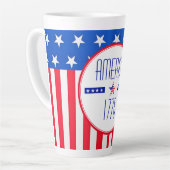 愛国的なアメリカ人 カフェラテマグ (左アングル)