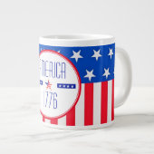 愛国的なアメリカ人 ジャンボコーヒーマグカップ (正面右)