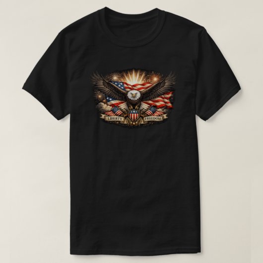 愛国的なアメリカ人 (8a) tシャツ (デザイン正面)
