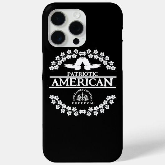 愛国的なアメリカ人 GOD FAMILY COUNTRY FREEDOM Case-Mate iPhoneケース (裏面)