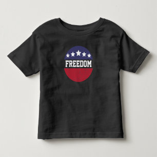 愛国的なアメリカ動揺して自由赤い白い青 トドラーTシャツ