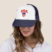 愛国的なアメリカ合衆国アメリカ国旗シールド キャップ (インサイチュ)