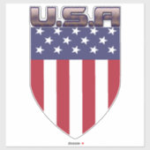 愛国的なアメリカ合衆国アメリカ国旗 シール (シート)