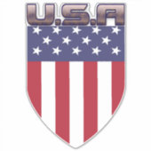 愛国的なアメリカ合衆国アメリカ国旗 シール (正面)