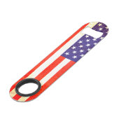 愛国的なアメリカ合衆国国旗のボトルのオープナー スピード栓抜き (正面アングル)