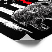 愛国的なアメリカ合衆国国旗 – ボア狩りワイルドホ ポスター (角)