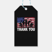 愛国的なアメリカ国旗ありがとう ギフトタグ (正面)