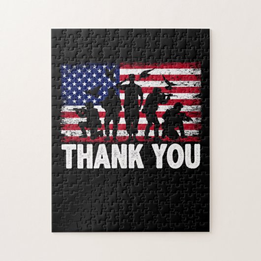 愛国的なアメリカ国旗ありがとう ジグソーパズル (縦)