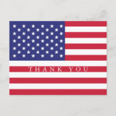 愛国的なアメリカ国旗ありがとう ポストカード (正面)