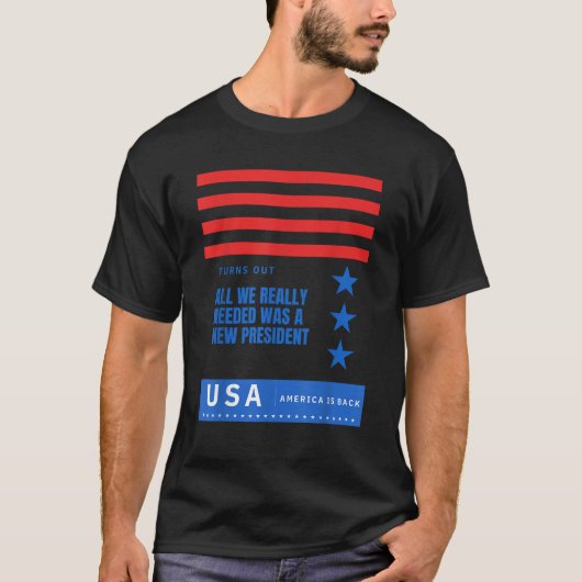 愛国的なアメリカ国旗が必要なのは新しい司会者だった Tシャツ (正面)