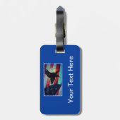 愛国的なアメリカ国旗とワシ ラゲッジタグ (裏面縦)