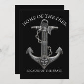 愛国的なアメリカ国旗のいかり航海の海賊 シーズンカード (正面/裏面)