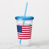 愛国的なアメリカ国旗のアクリルタンブラー アクリルタンブラー (裏面)