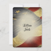 愛国的なアメリカ国旗のウェディング招待状 招待状 (裏面)